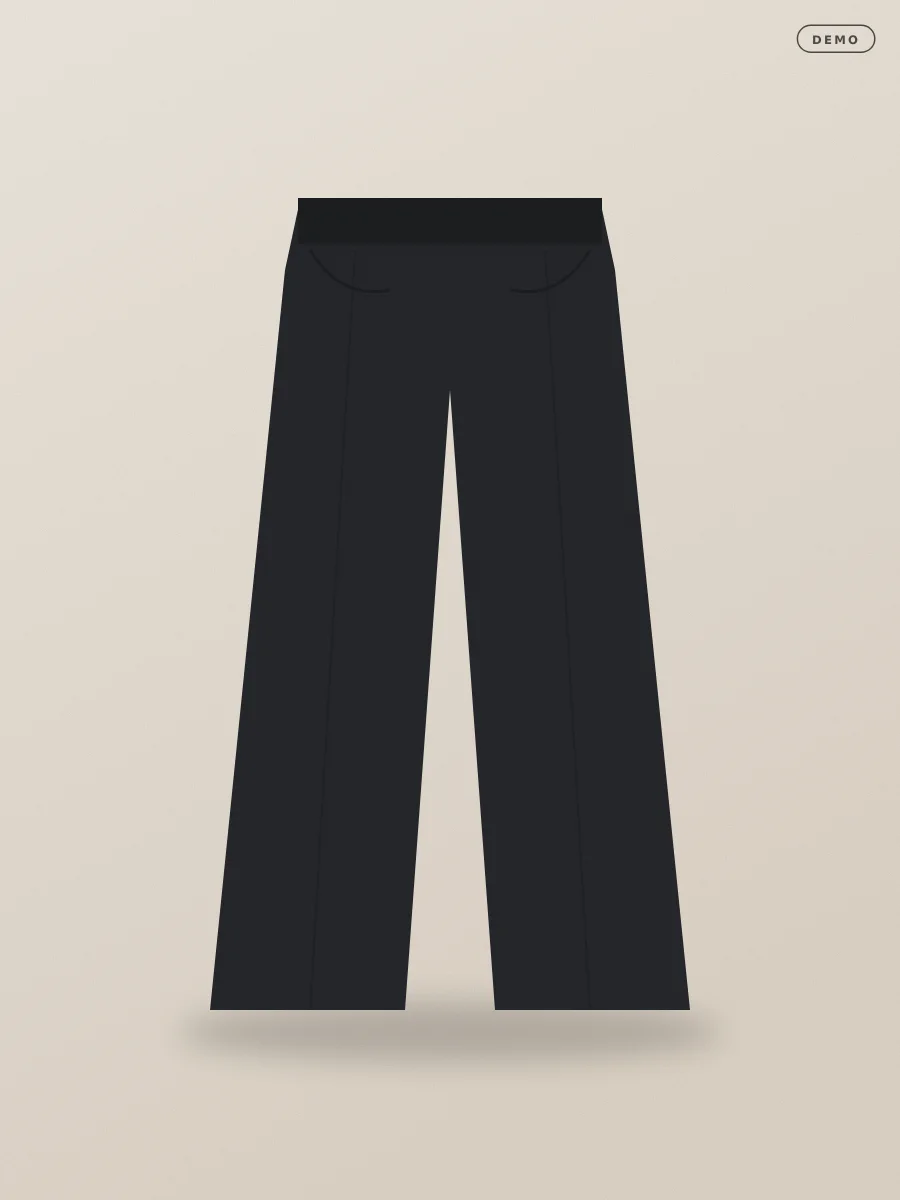Wide-Leg Wool Trousers
